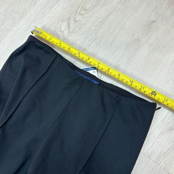 Polo Ralph Lauren High Waisted Pleated Legging Dress Pant Womens Small Black - Picture 4 of 5